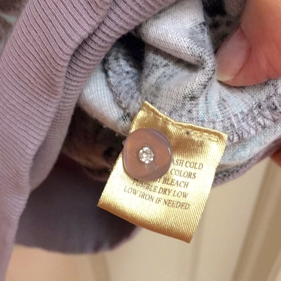 “True Grit” Plum Rose Print Cotton Cardigan - Picture 7 of 8